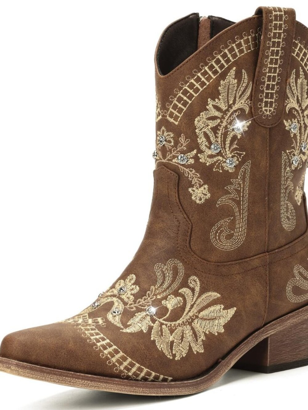 Cowboy Boots for Women - Western Embroidered Cowgirl Boots with Sparkly